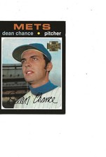 2001 ARCHIVES 1971 DESIGN METS PITCHER DEAN CHANCE