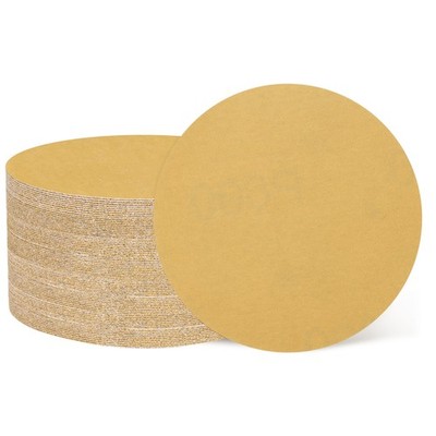 100 Pcs 2 Inch Sanding Disc 400 Grit Hook and Loop Sandpaper, Gold