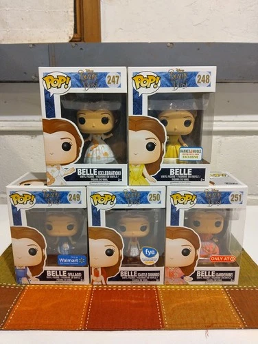 Beauty And The Beast Live Action Belle Funko Pop Lot #247 #248 #249 #250 #251