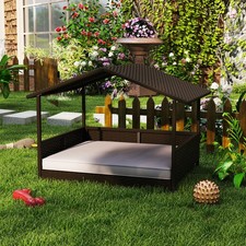Dog House Outdoor with Canopy