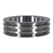 Short Pump Aluminum Triple 3 Groove Crankshaft Pulley For Chevy 396 454 Bbc Swp