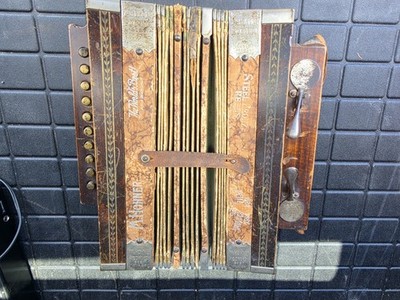 Vintage Hohner Accordion Made In Germany Steel Reeds 