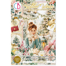Ciao Bella GOLDEN WINTER Junk Journal Ephemera Book A4 32/pkg Christmas