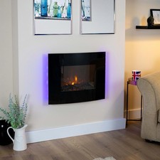 New Curved Focal Point Wall Mounted Lexington LED Electric Fire