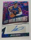 Panini Optic Fast Break Signatures Jalen Duren /25 Pink Disco Pistons Auto