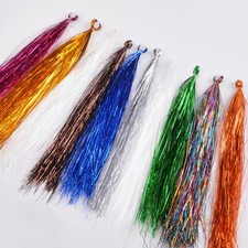10 Packs Fly Tying Materials Crystal Flash Ripple Holographic Multi-Color Tin...
