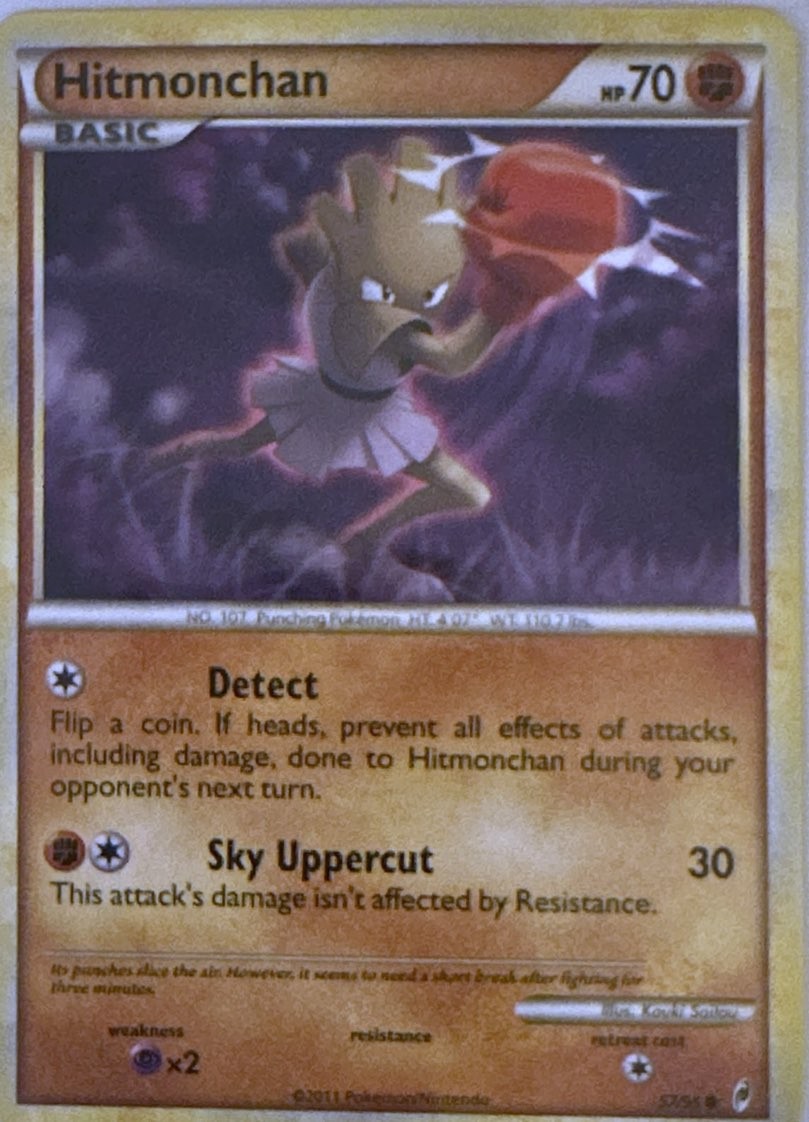 Hitmonchan 57/95 Common Call of Legends Pokemon Lightly Played