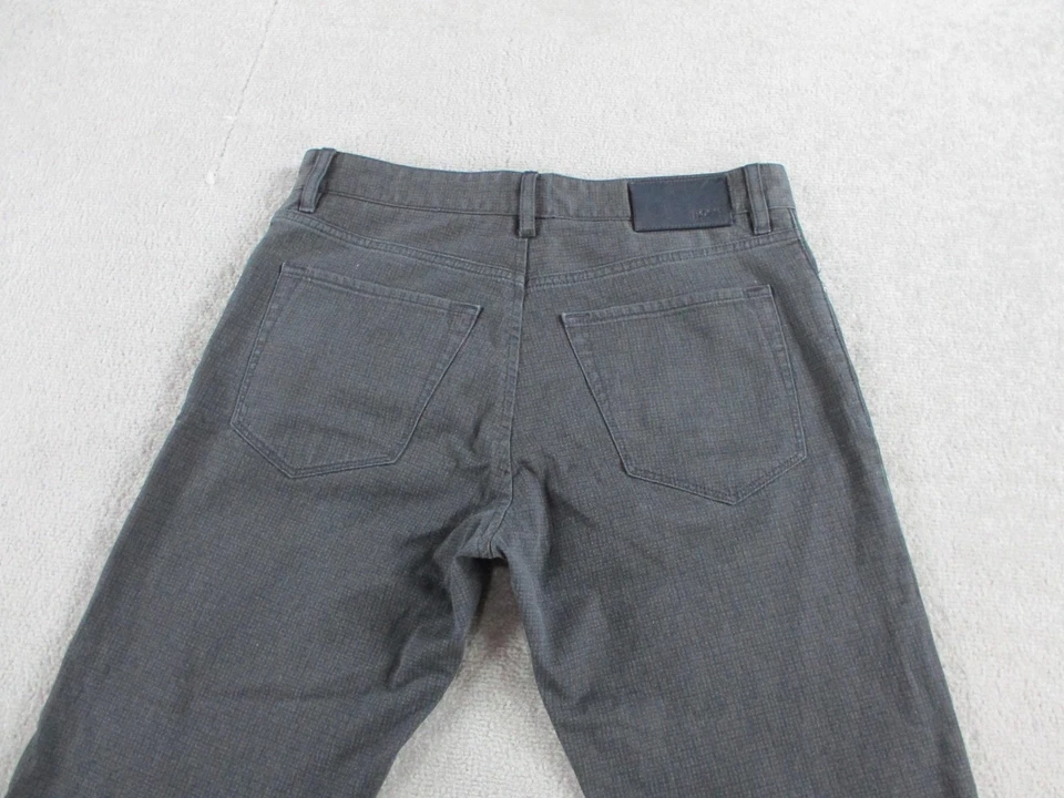 Hugo Boss Jeans Mens 33x30 Gray Straight Leg Cotton Blend Stretch Pants Classic - Image 4 of 4
