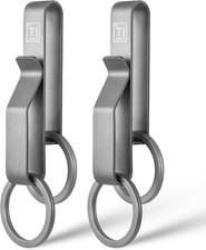 Titanium Duty Belt Key Clip,Belt Keychain Clip, Tactical Belt Key Holder with 2P