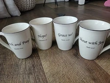 4 Bible Scripture Coffee Cups  Scripture Quotes Feed on the Word Religious