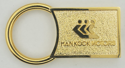 Hankook Performance Tires Advertising Gold Tone Metal Keychain Keyring