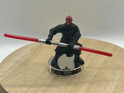 2005 Hasbro Star Wars Attacktix Darth Maul Chrome Silver Base. Series 2