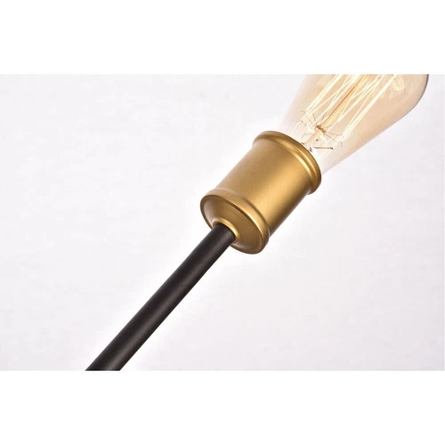 Living District LD8003D28BK Axel Chandelier Black and Brass - Picture 6 of 7