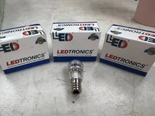 👀 3) NEW LEDTRONICS 120 VAC LED WHITE CANDELABRA LIGHT BULB SLF467-SIW-120A-UL