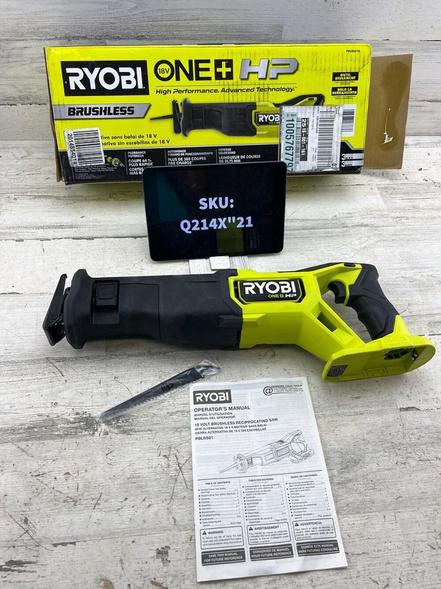 Ryobi 18V HP Brushless Cordless Reciprocating Saw Tool Only