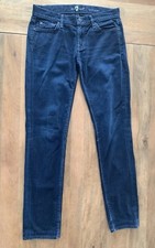 7 For All Mankind Roxanne Slim Straight Jeans Size 27 Measures 31x30 Dark Wash
