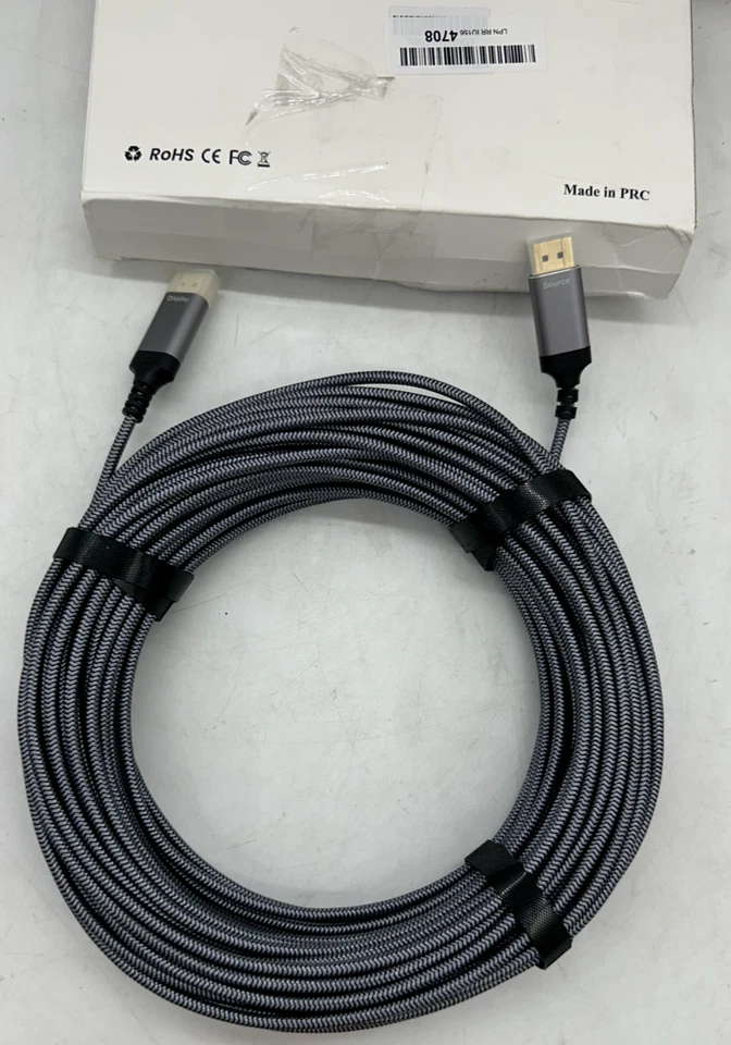 Capshi Fiber Optic DisplayPort Cable 100FT, 8K Long DP Cable 1.4 (8K@60Hz, 4K... - Image 2 of 4