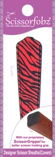 SCISSORFOBZ Designer Scissors Sheath Cover Single Small Red & Black Zebra Print
