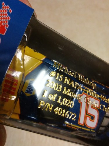 Michael Waltrip 1:64 Nascar diecast 2003 Monte Carlo Napa Nilla Wafers - Picture 4 of 8