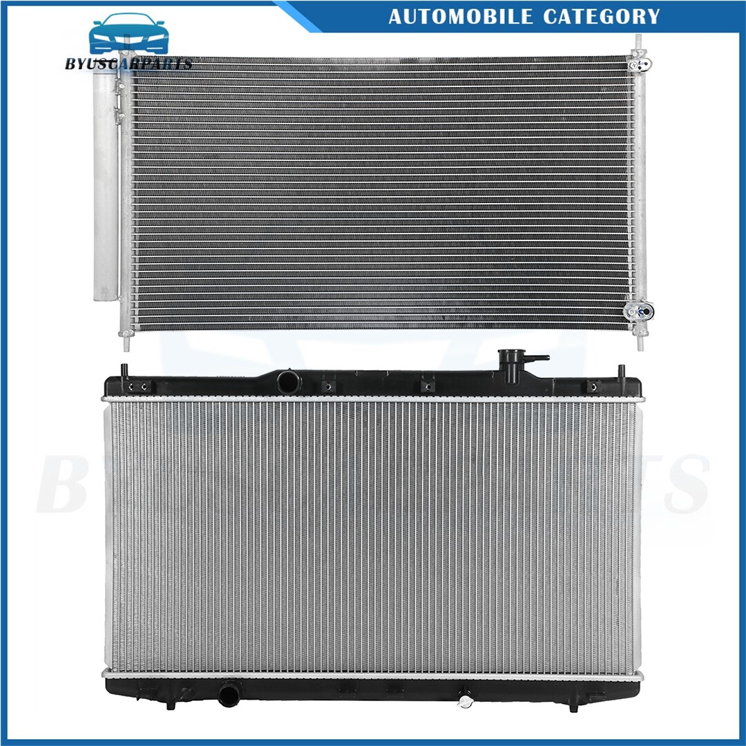 For 2013-2017 Honda Accord 2.4L Aluminum Radiator & AC Condenser Cooling Kit
