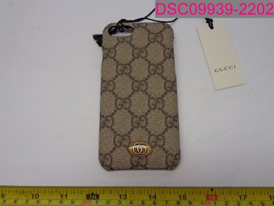 Gucci Beige Ophidia GG Supreme Canvas iPhone 8 Phone Case Cover