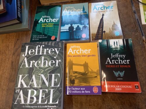 lot de 6 livres de Jeffrey Archer frères et rivaux Des secrets bien gardés Les f - Photo 1/1