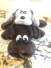 Vintage Pound Puppies Set of 2 Chocolate Brown Large And Light Grey Small