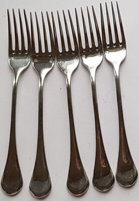 5 KUCHENGABELN (KUCHEN) 17,5 CM / SANT' ANDREA / BENUTZT - AUS CATERING (FORKS)