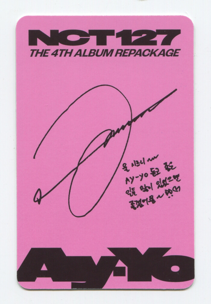 NCT 127 - AY-YO 4th Album Repackage SMTOWN POB EXCLUSIVE OFFICIAL