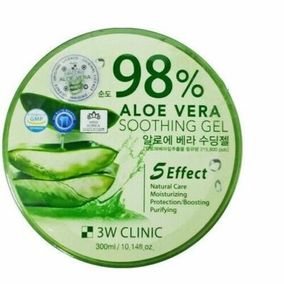 3W Clinic 100% Aloe Vera Soothing Gel - 300G / 10.58 Fl. Oz (8809192575356)