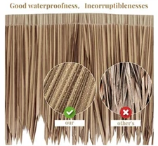 Synthetic Artificial Mexican Palm Thatch Roll Grass Palm Thatching D7 24" x 40ft