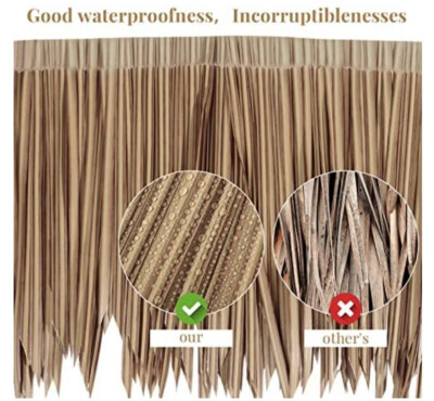 Synthetic Artificial Mexican Palm Thatch Roll Grass Palm Thatching D7 24'' x 40ft