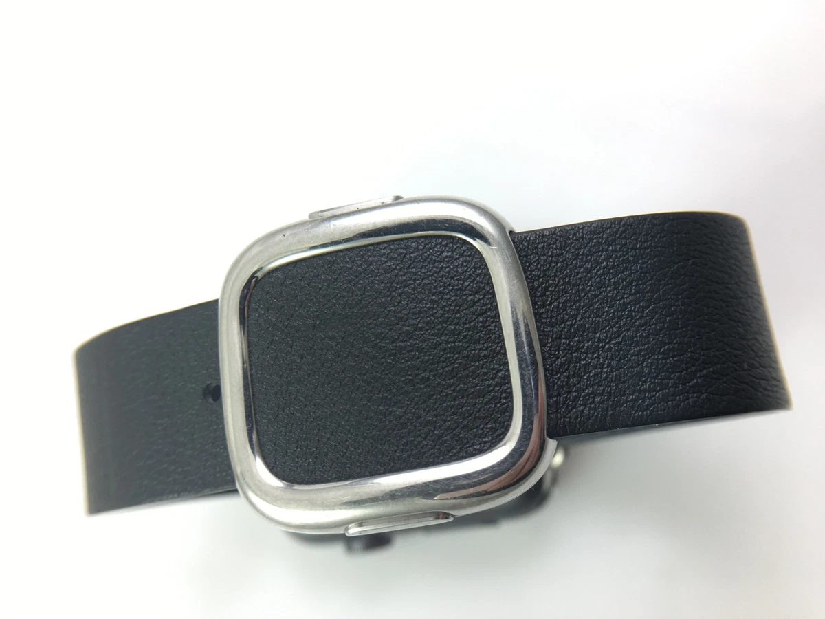 Luxury Metal Leather Strap for Apple Watch Band 40mm 41mm 38mm