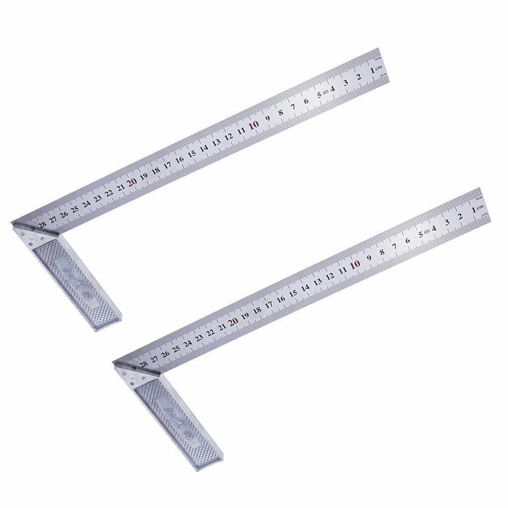 Steel L-Square Angle Ruler 90 Degree Ruler For Woodworking Carpenter Tool 