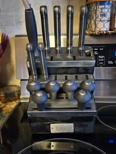 Philippe Richard 11 Piece Set W/Unbranded Rotating Block Unbranded Sharpener 