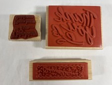 Stampin Up Mounted Stamp Set Thank You, Congratulations, Thinking Of You GUC