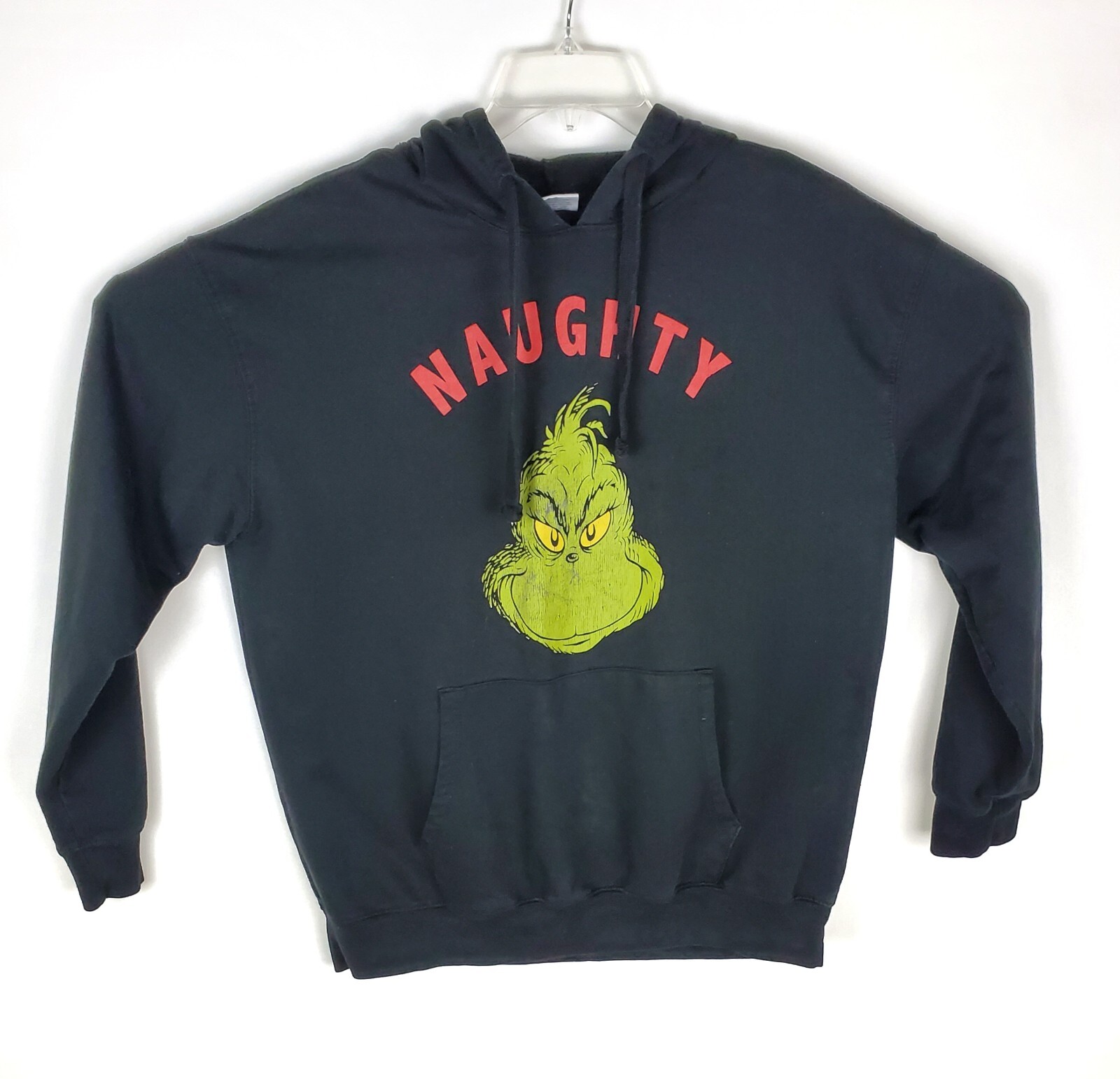 Dr. Seuss The Grinch Christmas Hoodie Mens Black Size… Gem