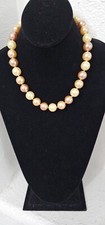 FASHION unbranded faux pearl choker necklace 19" 3 different color pearls.