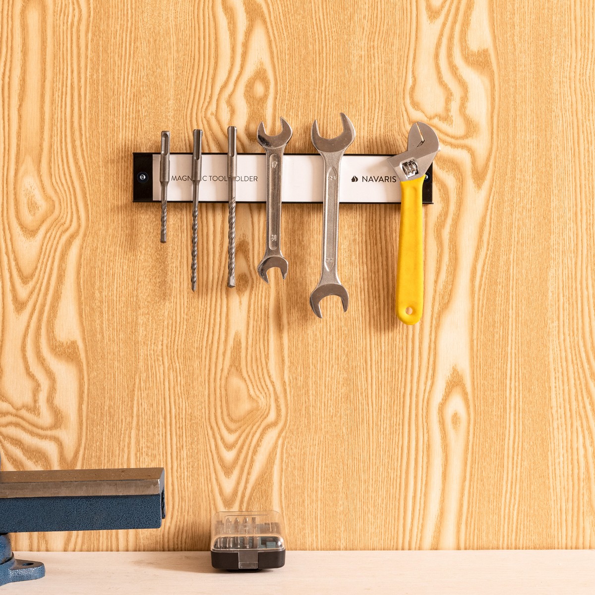 Set Di 3 Barre Magnetiche Portautensili 60 Cm - Per Garage, Officina O Cucina - Foto 2