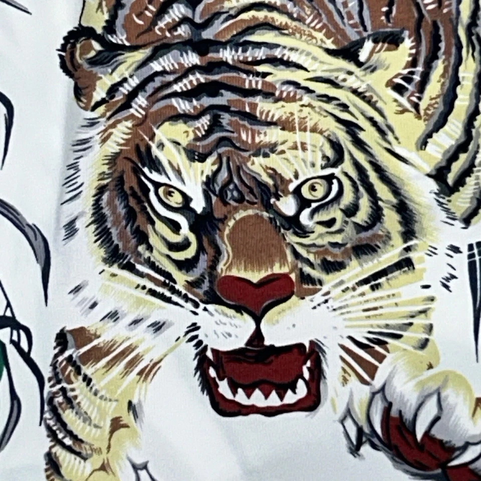 罕见!! 日本品牌 Box OFFICE ISLAND 日本 MOTIF TIGER 夏威夷衬衫 尺寸 M — 第 3/4 张图片