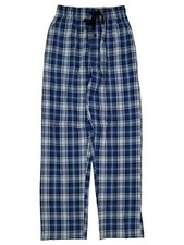 Hanes Mens Blue Plaid Plaid Tagless Woven Stretch Sleep Pants Pajama Bottoms 2XL