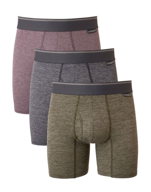 Mens Hanes Comfort Flex Fit Breathable 3 Pack Boxerbrief Underwears Choose Size