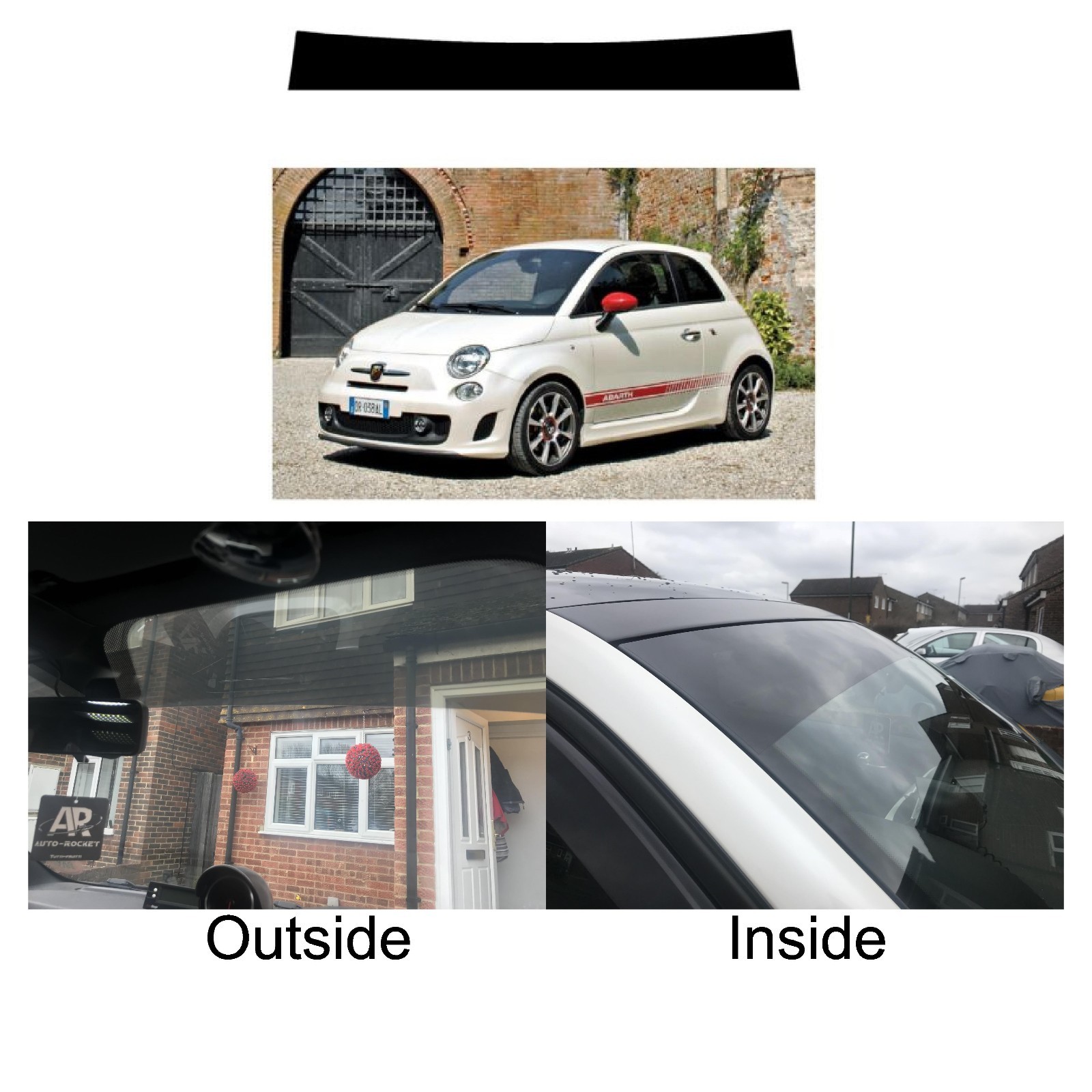Fiat 500 and Arbarth 500 -  pre cut, Easy Fit Window Tint, No Trimming Required