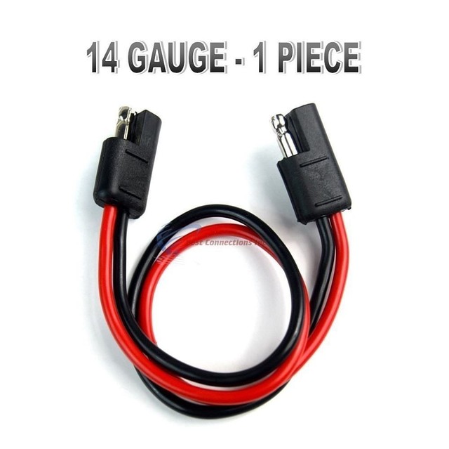 14 Gauge 12" Quick Disconnect Polarized Inline Power Cable Wire Harness