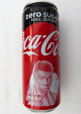 ECHTE STAR WARS FINN COCA-COLA COKE ZERO 330ML SAMMLERDOSE DEUTSCHLAND