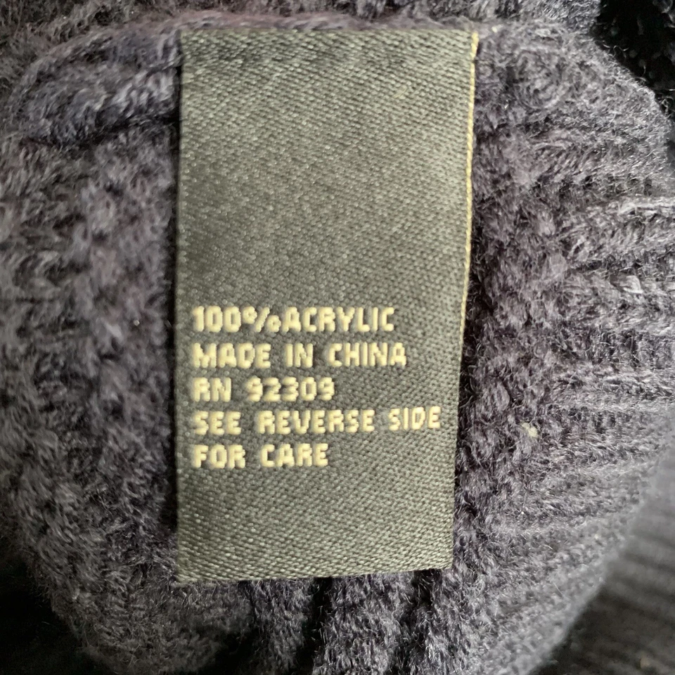 DG2 by Diane Gilman 毛衣女式大号罗纹针织蓝色 3/4 宽袖新品 — 第 4/4 张图片