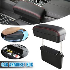 Car Arm Rest Center Console Universal Armrest Box Elbow Adjustable Support Black