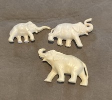 Vintage Miniature Plastic/Celluloid Elephants Lot of 3 - Japan