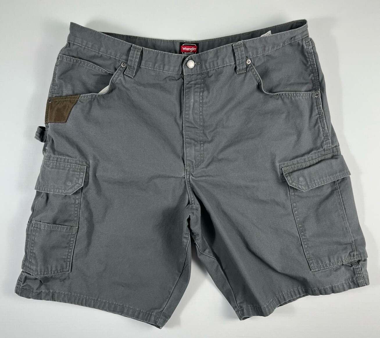 Wrangler Workwear Mens 40 Gray Cargo Utility Shorts