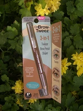 PHYSICIANS FORMULA BROW TWEEZ  3-IN-1 BROW PENCIIL TWEEZER SHAPER, LIGHT BROWN